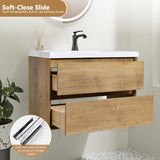 36 in. Floating Bathroom Vanity in Natural Oak
