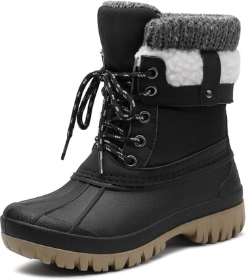Boys Girls Winter Snow Boots Water Resistant Warm Lining Shoes