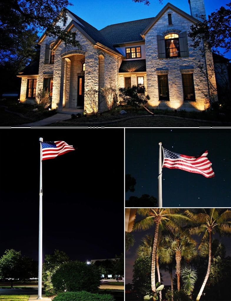 30W Outdoor LED Spotlight 120V Waterproof Landscape Spotlights 3000LM Ultra Bright Spot Lights Outdoor 3000K Warm