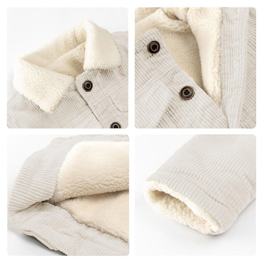 Baby Boy Winter Corduroy Sherpa Fleece Jacket