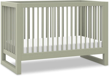 Nantucket 3-in-1 Convertible Crib with Toddler Bed Conversion Kit in French Sage, Greenguard Gold Certified, 100%