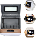 Portable Mini Countertop Dishwasher Automatic Dishwasher Air Dry Dishwasher Mini Dish Washer 7.8L/2gal Built-in Water