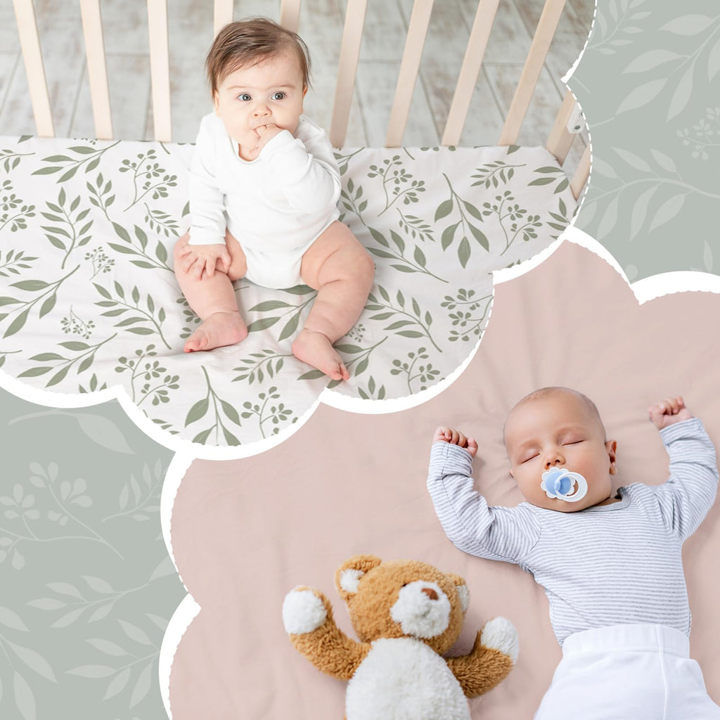 4 Pack Fitted Crib Sheets for Girls, Wildflowers