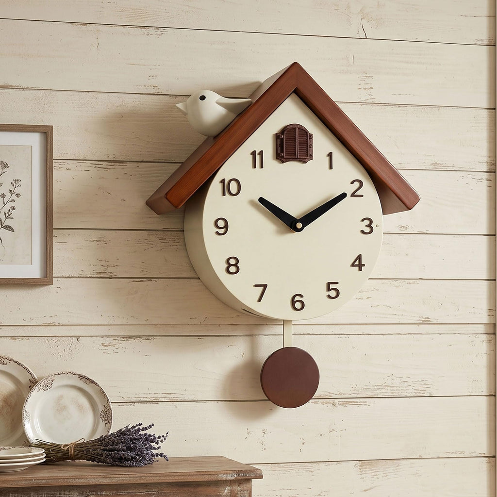 Modern Cuckoo Clock for Wall Decor 14.6 x 11 Inch