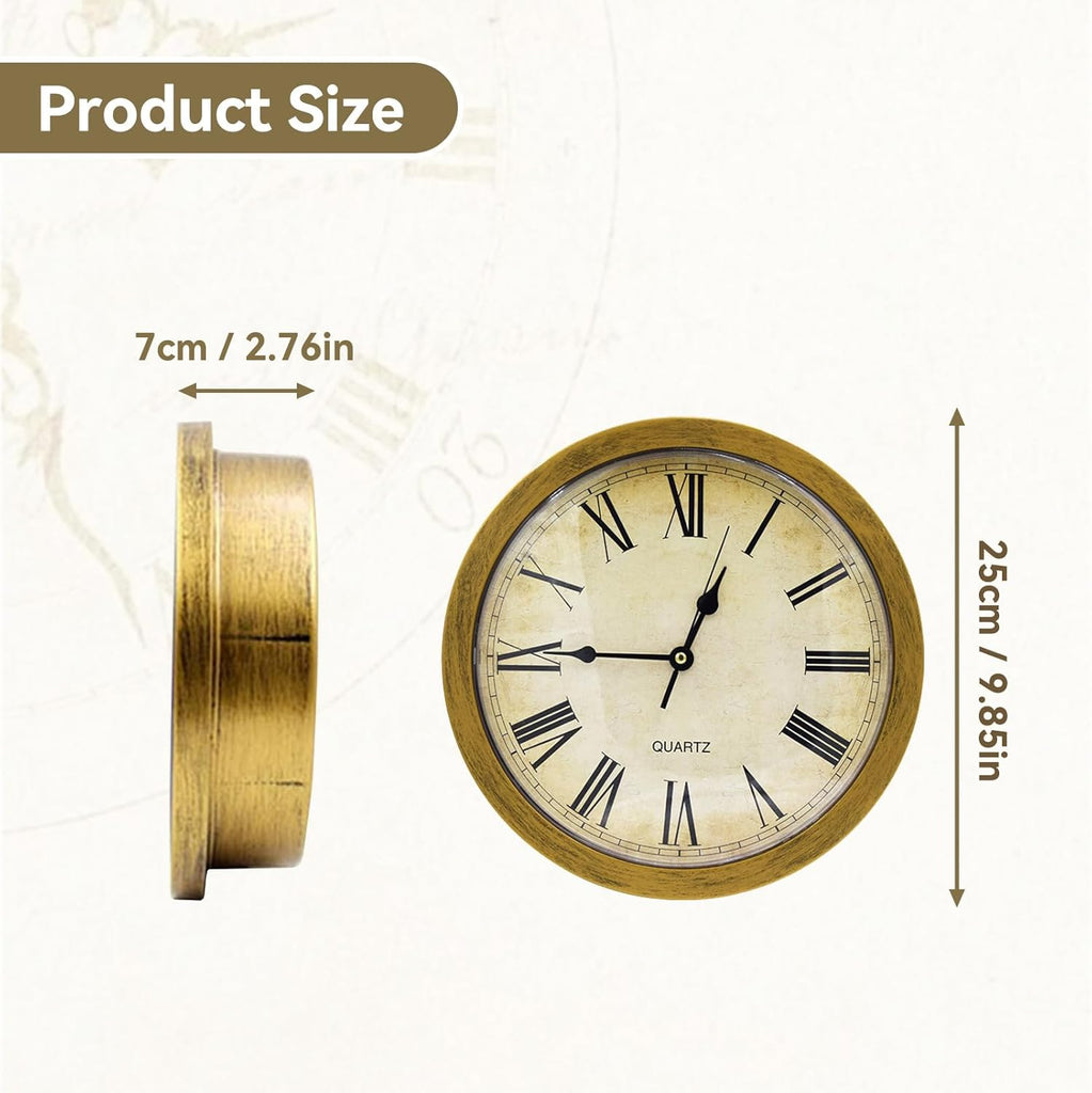 Wall Clock with Hidden Safe, Vintage Wall Clock Diversion Safe Simple Style Plastic Wallclock Valuables Diversion Safe for Money Cash...