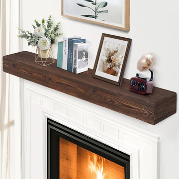 Fireplace Mantel Shelves 60x8x5 inch for Wall Décor, Chocolate