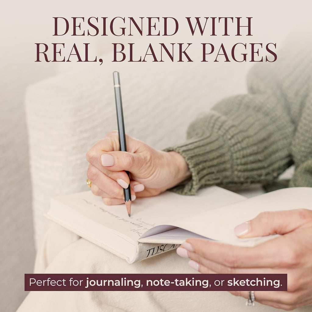 Decorative Books Decor Real Blank Pages Inside Set of 3 Designer-Inspired Faux Books with Beige Linen