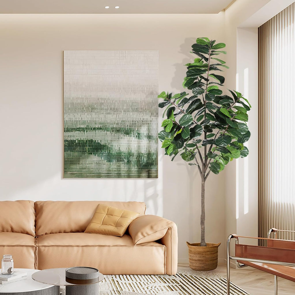 8ft Fiddle Leaf Fig Tree Artificial, Faux Fiddle Leaf Fig Tree