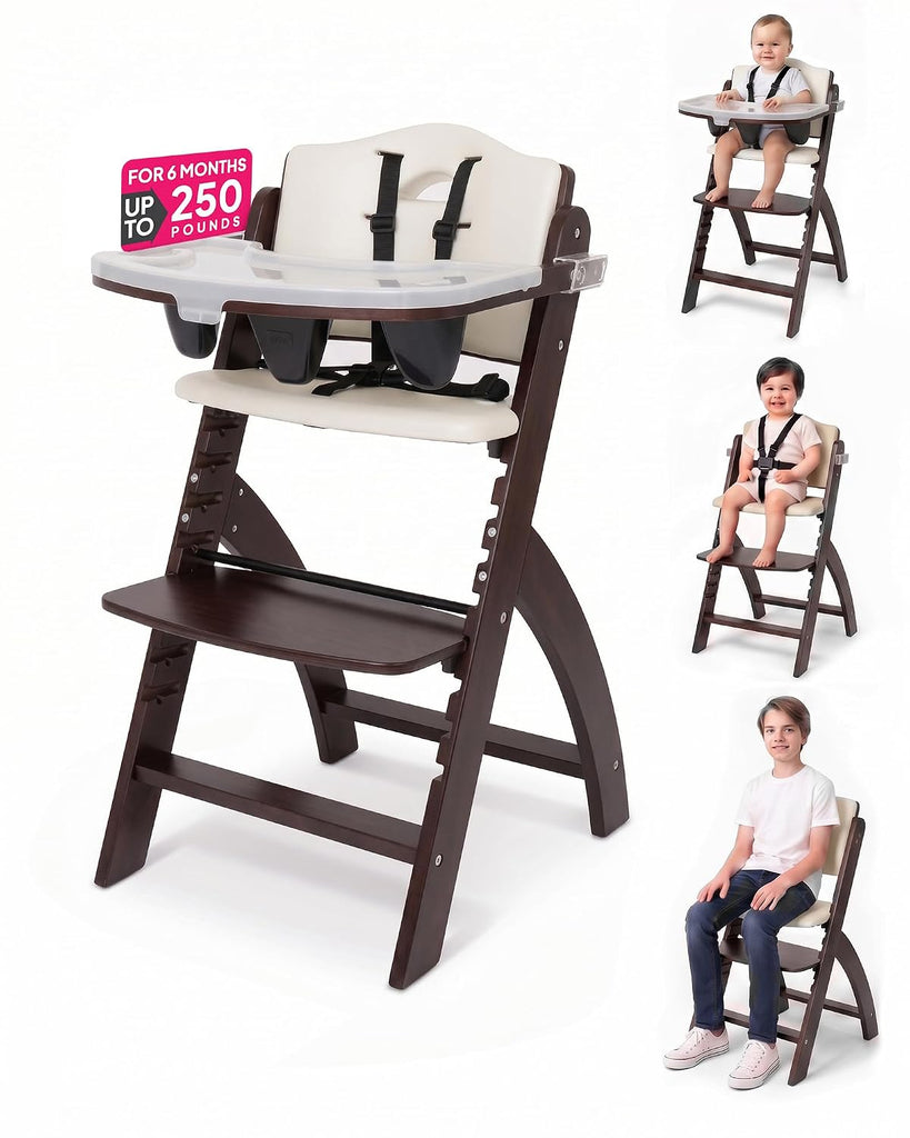 Beyond Junior Convertible Wooden High Chair with Removable Tray