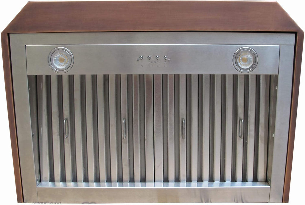 36 Inch Copper Wall Mount Range Hood Baffle Filters