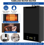 Tankless Water Heater Natural Gas, 4.74GPM 18L Indoor, Instant Hot Gas Water Heater