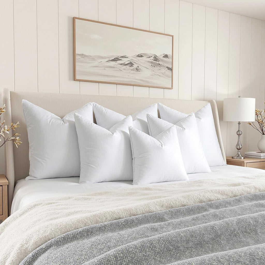 20x20 Feather Down Pillow Inserts Fluffy for Chop Look - Set of 2