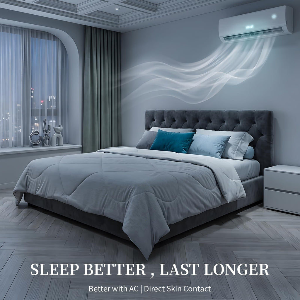 Lightweight Comforter King, Gray All Season Fall Bedding