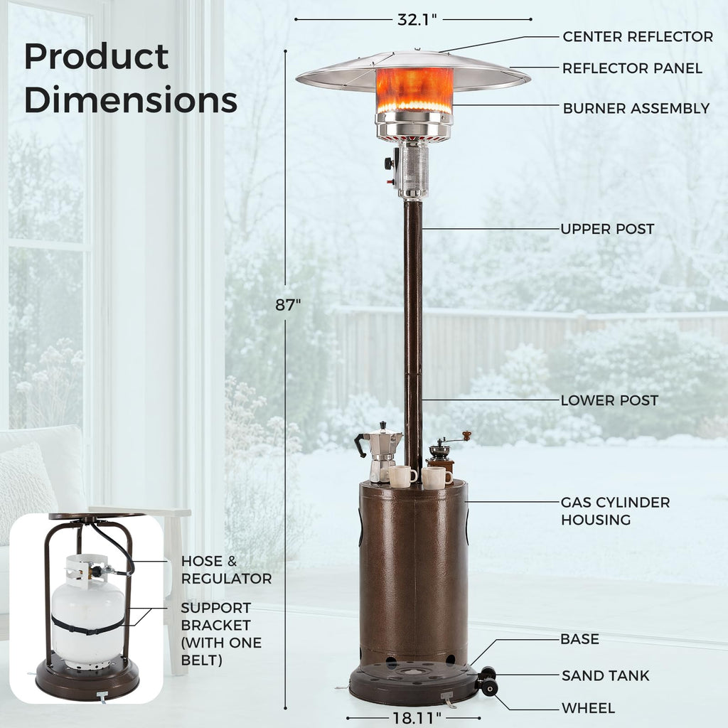 48, 000 BTU, Outdoor Gas Heater