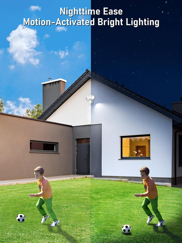 25W LED Security Light Outdoor Motion Sensor 5000K White | 30°-80° Beam Angle Adjustable Motion Flood Lights for