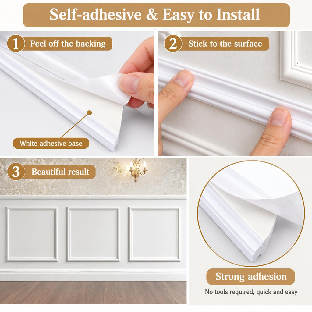 Accent Wall Molding Kit Premade Panel,3set,20x20in