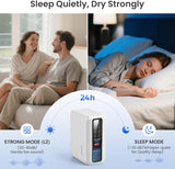 Dehumidifier for Home, Dehumidifiers for Bathroom, Bedroom, Living room, Closet with 68 OZ Water Tank