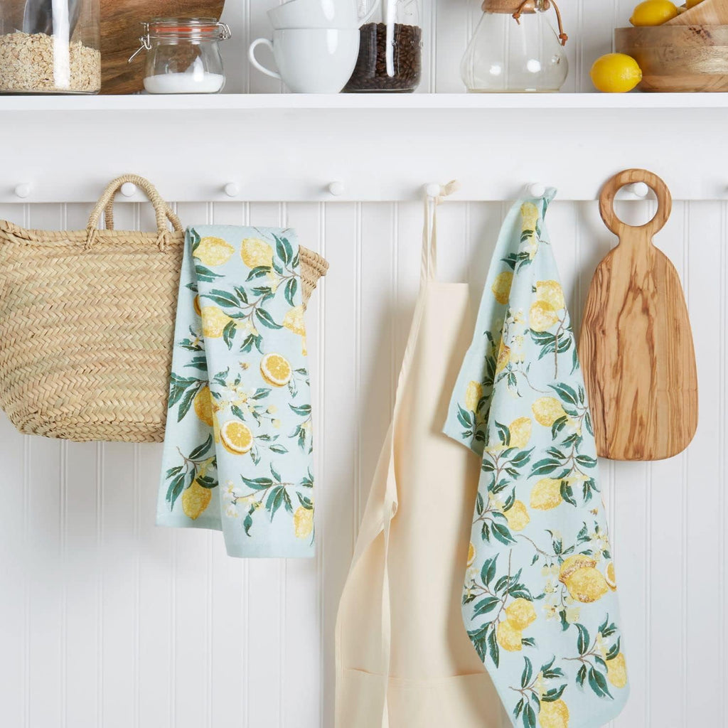Dual Purpose Kitchen Towel 4-Pack Set, Lemon Whimsy, 16"x28"