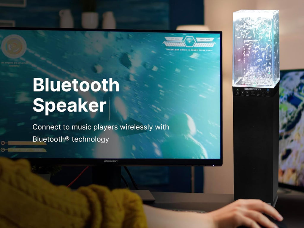 EHS-2001 Dancing Water Light Tower Speaker System with Bluetooth and FM Radio, Floor-Standing Wireless Speaker