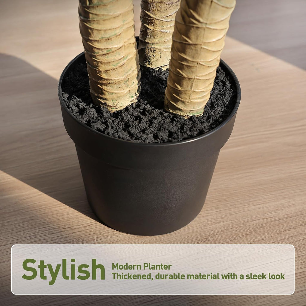 6ft Artificial Dracaena Tree with Natural Trunk