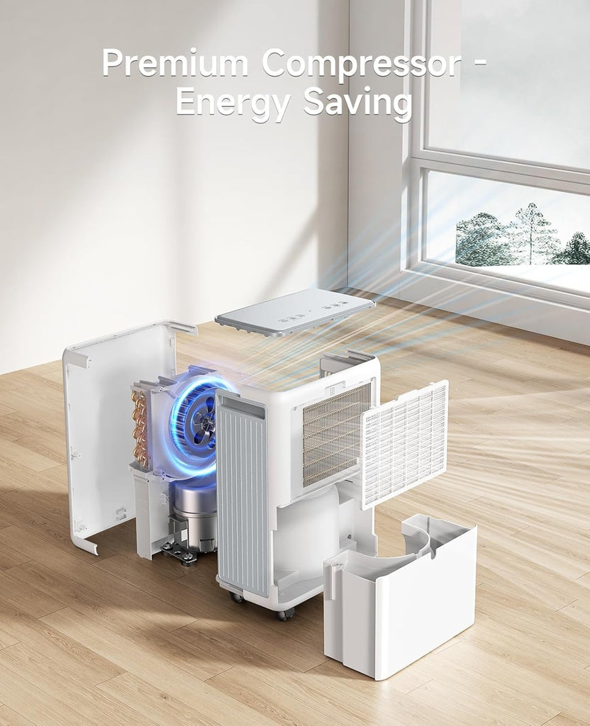 2000 Sq. Ft Dehumidifier for Basement, 30 Pint Dehumidifiers for Home, Bedroom and Bathroom