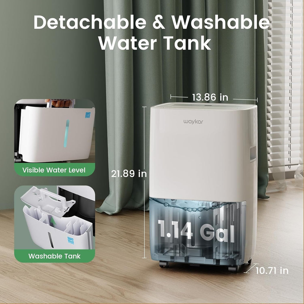 80 Pints 2025 Energy Star Dehumidifier for Spaces up to 5,000 Sq. Ft for Basement and Home