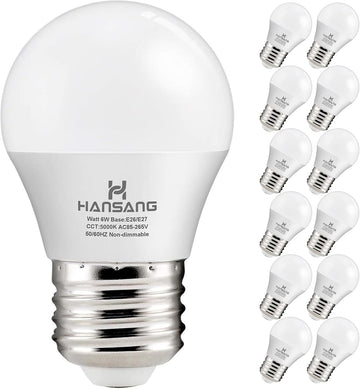 A15 LED E26 Ceiling Fan Light Bulbs 5000K Daylight 60W Equivalent