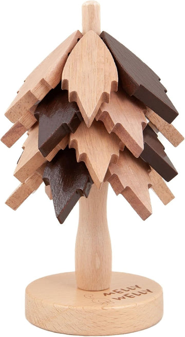Expandable Wooden Tree Trivet Set - Modular Leaf Design, Non-Slip Silicone Base, Heat Resistant Pot Stand, Decorative