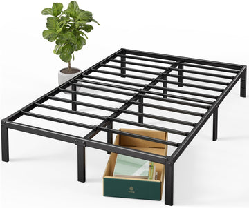 14 Inch Elias Metal Platform Bed Frame, Steel Support, No Box Spring Needed, Easy Assembly, Full