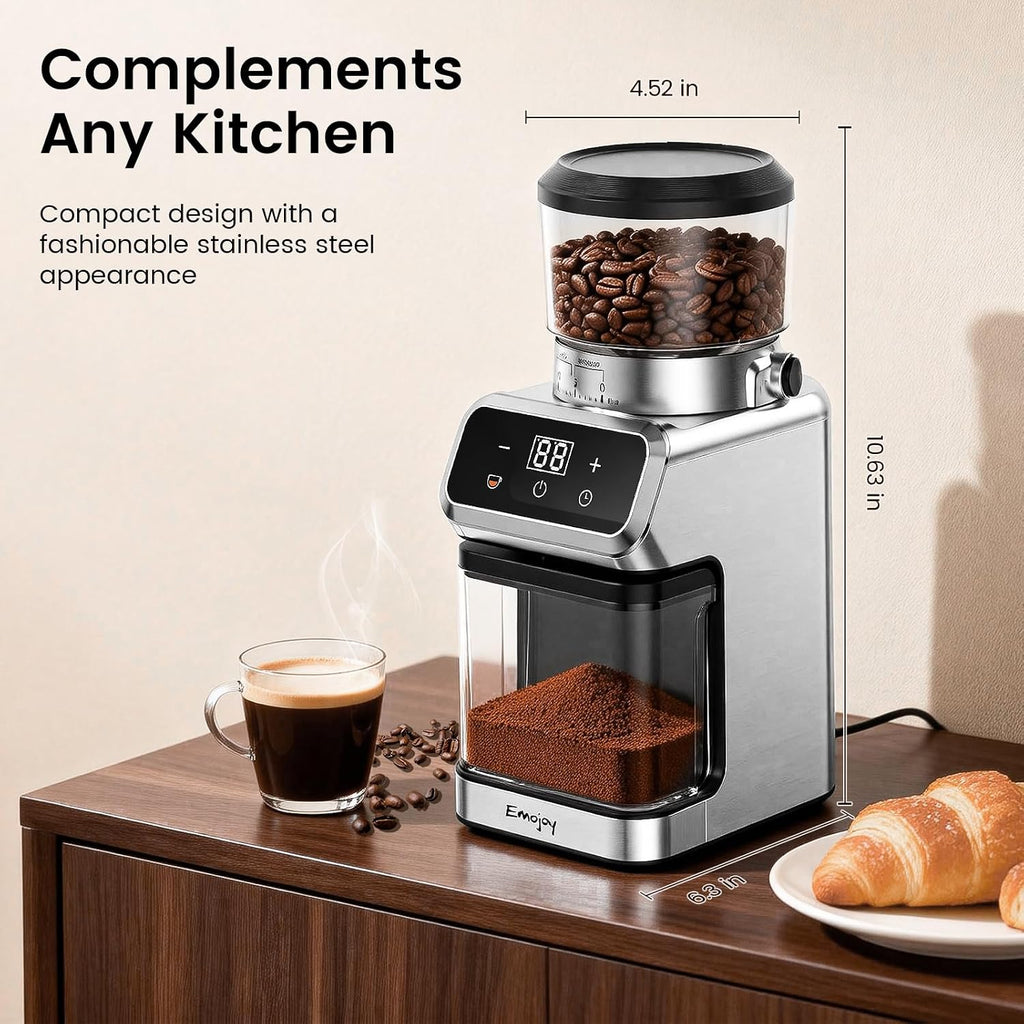 Electric Coffee Grinder, Coffee Bean Grinder with 30 Grinding Settings, Touchscreen Burr Coffee Grinder Use