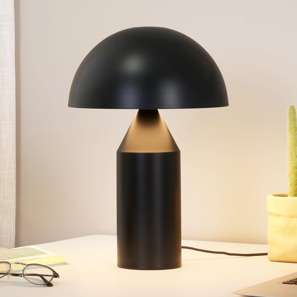Venus 14" Globe Table Lamp - Modern Mid-Century Lamp with Golden Metal Shade