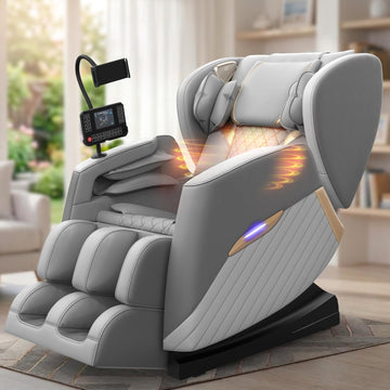 Zero Gravity Massage Chair Full Body Recliner, 16 Fixed Rollers | 10 Airbags, 5 Auto Programs, Foot Massage