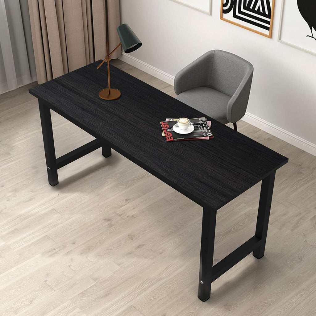 Modern Computer Desk 63 inch Large Office Desk Writing Study Table Desk Workstation Wide Metal Sturdy Frame Thicker
