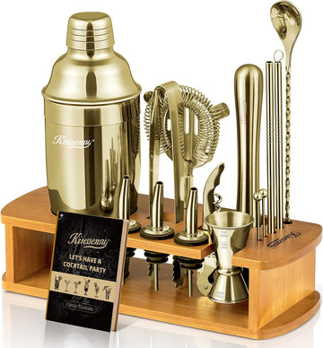 Cocktail Shaker Set Bartender Kit with Stand | Bar Set Drink Mixer Set with All Essential Accessory Tools: Martini