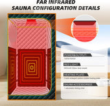 Smartmak Portable Infrared Sauna,1 Person Infrared Sauna Box with 660nm Red Light Therapy