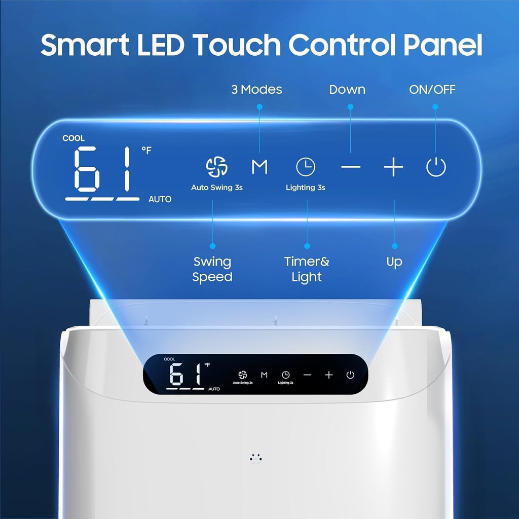 14000 BTU Portable Air Conditioners, Cools Up to 700 Sq.Ft, Portable AC Unit with Remote Control, Cooling, Fan