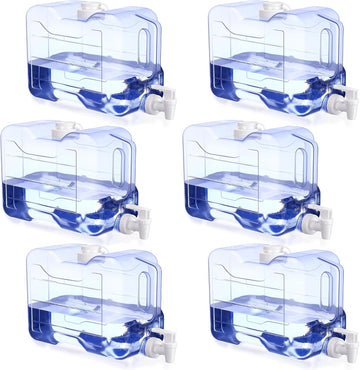 Refrigerator Water Dispenser 2 Gallon Drink Dispenser for Fridge - Set of 6