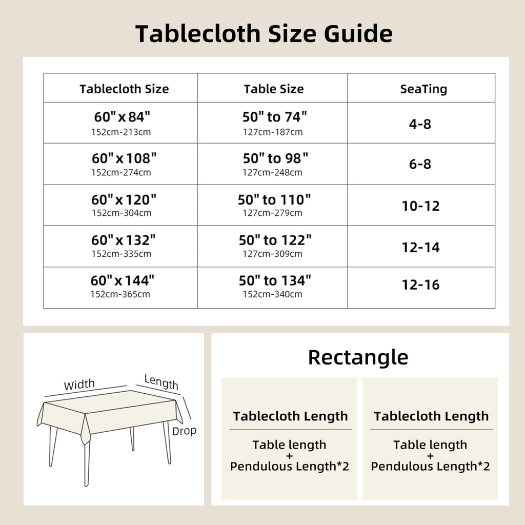 100% Pure Linen Tablecloths 60x144 Inches- Machine Washable Rectangular Tablecloth for Dining, Parties, Picnic