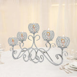 5 Arms Crystal Candle Holder Candlestick Holder CandelabrasDecor Home Tabletop Centerpiece Candle Holder Accessories