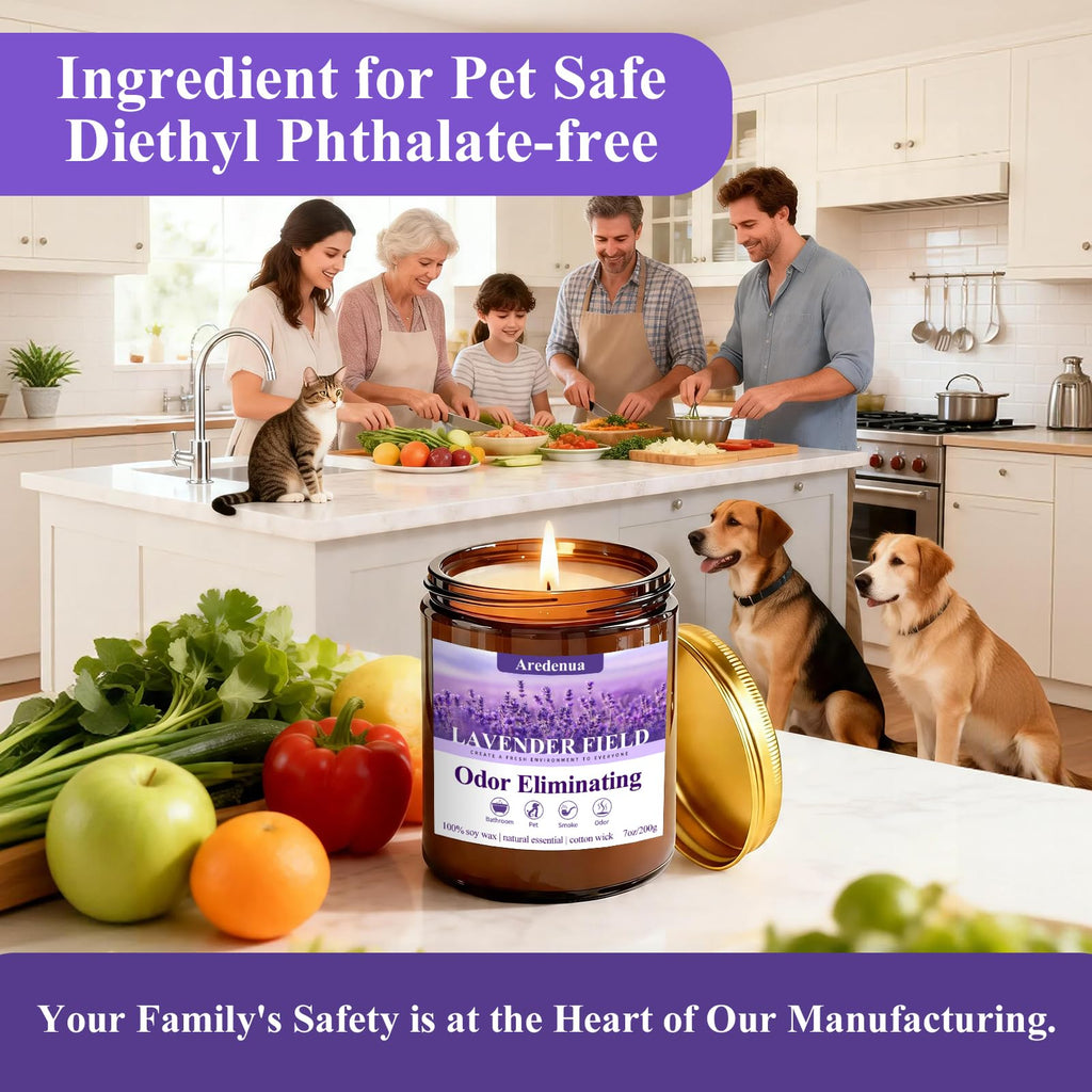 Odor Eliminating Candles, 7 oz Soy Scented Candle