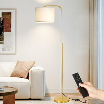 Arc Floor Lamp with Remote and Dimmable Gold Floor lamps