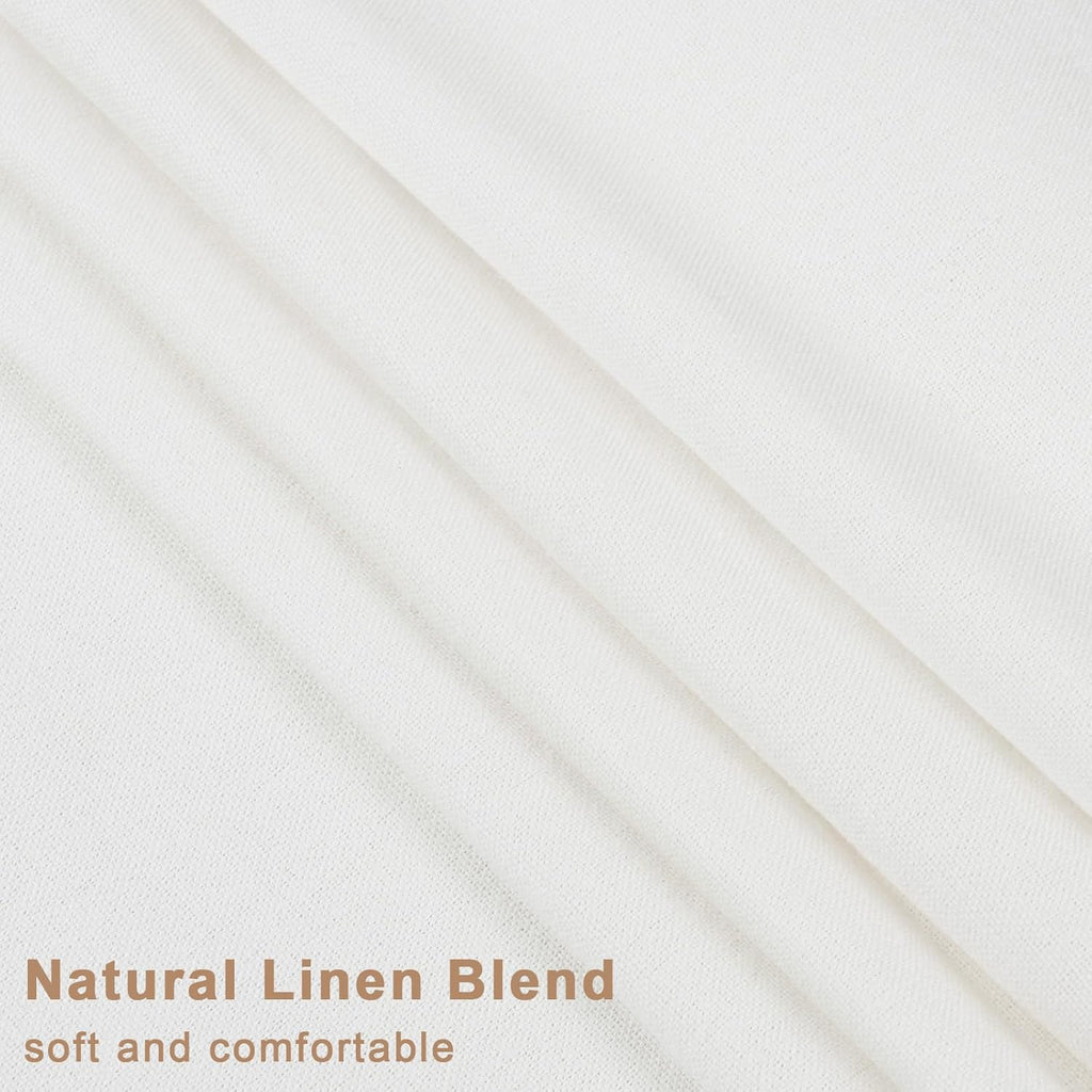 Linen Valances for Windows Farmhouse Window Valances with Ruffle Rustic Country Light Filtering Kitchen Valance