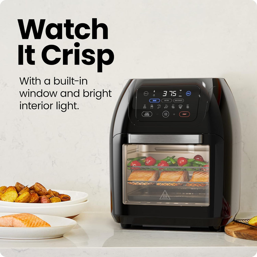 Multifunctional Digital Air Fryer+ Rotisserie, Dehydrator, Convection Oven, 17 Touch Screen Presets Fry, Roast