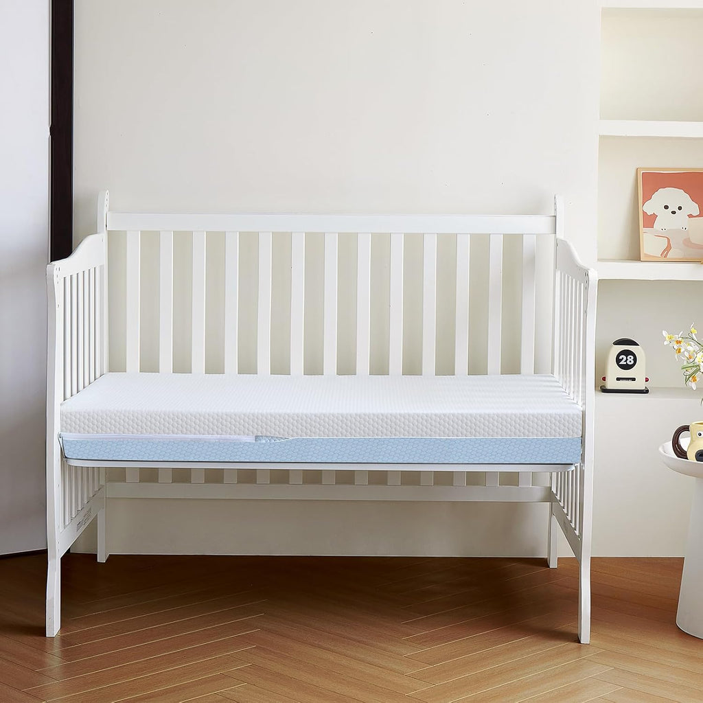 Dual Sided Baby Breathable Crib Mattress, Infant & Toddler Bed Mattress with Premium Foam, Machine Washable Oeko-TEX