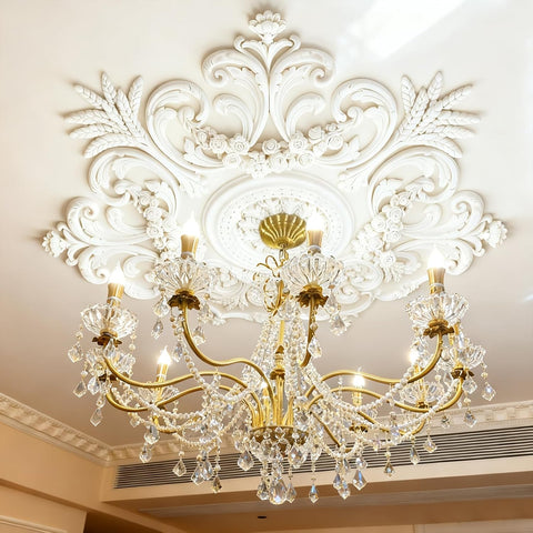 28" Large PU Ceiling Medallion Combination Decorative - 28 inch Classic French Chandelier Base Cover
