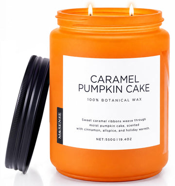 Caramel Pumpkin Cake Scented Candle Fall Soy Candles Decor