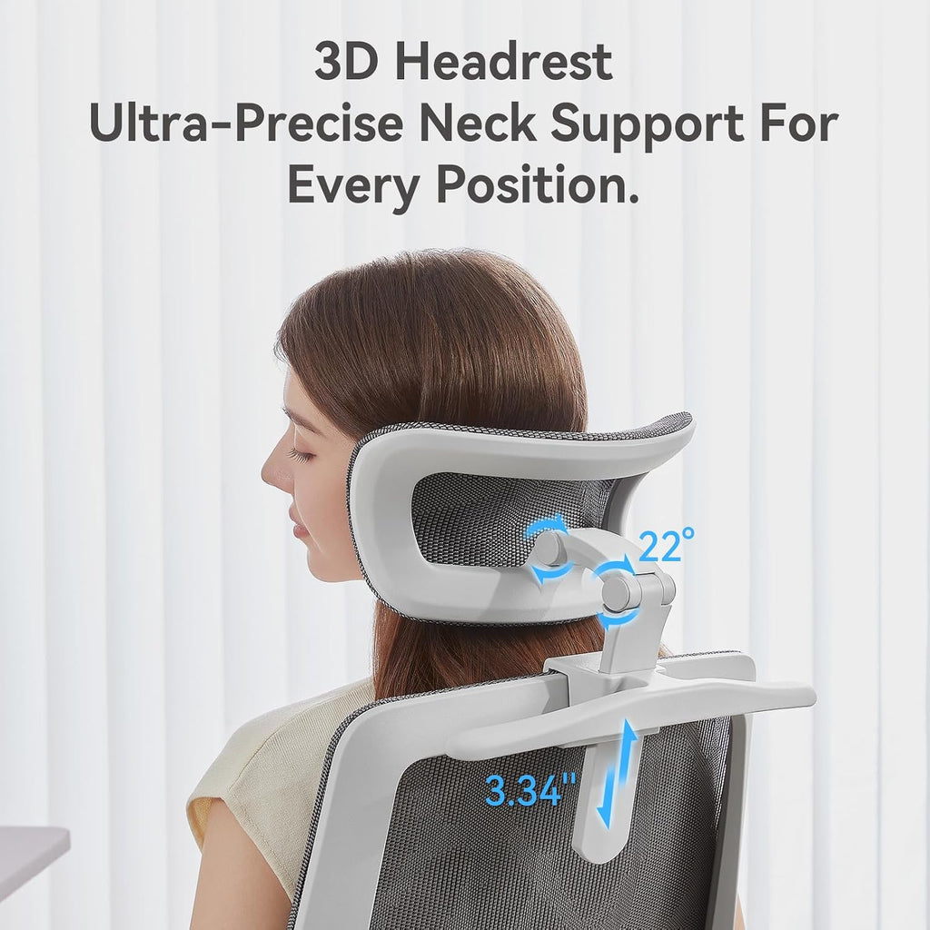 Ergonomic, Desk Chair with 3D Flip-up Armrests, Computer Chair with Dual Back Design and Adaptive Dynamic