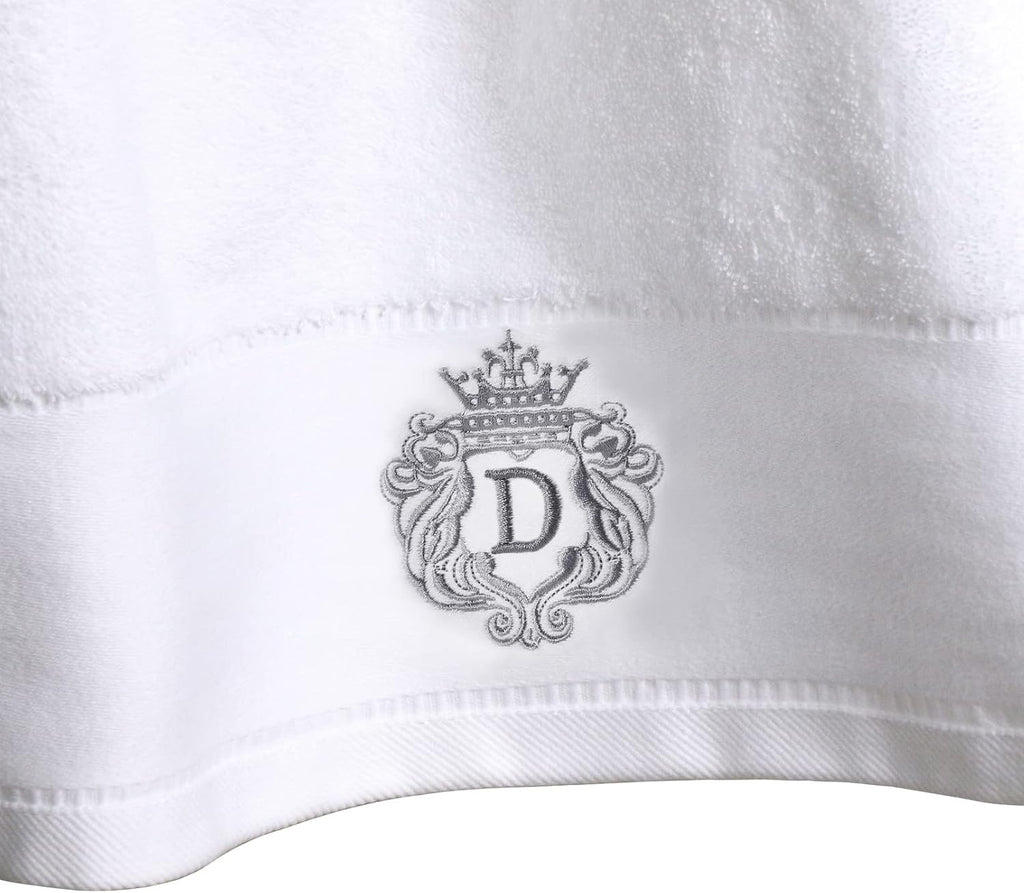 Luxury Bathroom Super Soft and Highly Absorbent Premium 100% Cotton Bath Towel Set for Gifts (White-D)