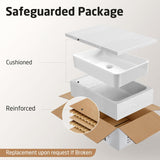 KES Bathroom Vessel Sink 20 Inch Above Counter Rectangular White Ceramic Countertop Sink for Cabinet Lavatory Vanity