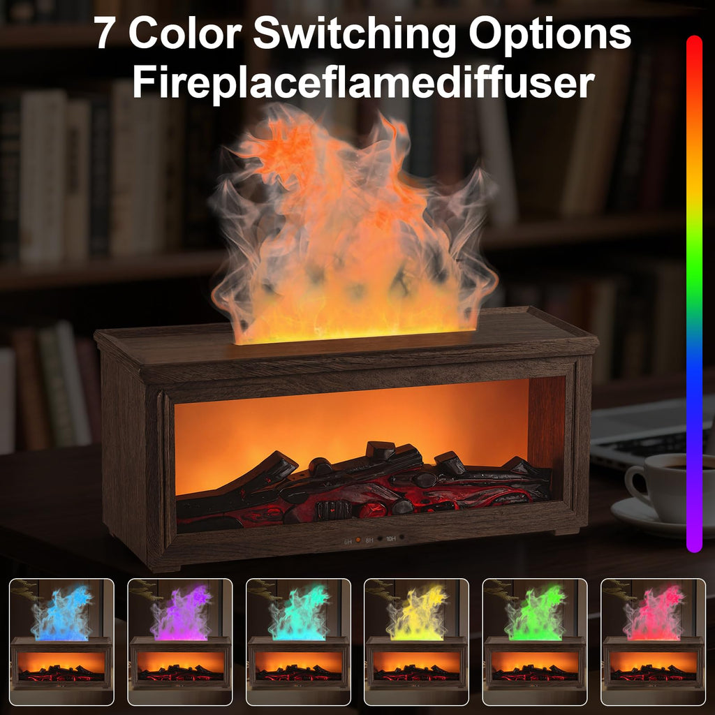 Fireplace Diffuser, Fireplace Flame Essential Oil Diffuser Humidifier